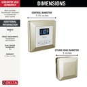 Delta 5CH-250T-PN-PR Steamscape Transitional Classic Package Polished Nickel