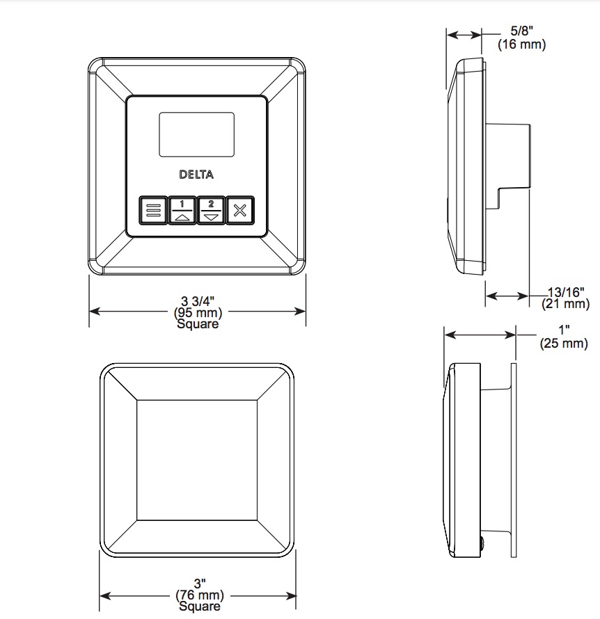 Delta 5CH-250T-PN-PR Steamscape Transitional Classic Package Polished Nickel