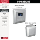 Delta 5CH-250T-PR Steamscape Transitional Classic Package Chrome