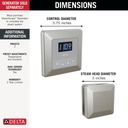 Delta 5CH-250T-SS-PR Steamscape Transitional Classic Package Stainless