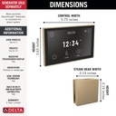 Delta 5CH-550L-CZ-PR Steamscape Linear Square Deluxe Package Champagne Bronze