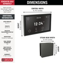 Delta 5CH-550L-KS-PR Steamscape Linear Square Deluxe Package Black Stainless