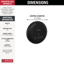 Delta 5CN-220R-BL Steamscape Round Exterior Control Matte Black