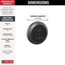 Delta 5CN-220R-KS-PR Steamscape Round Exterior Control Black Stainless