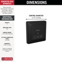 Delta 5CN-220T-BL Steamscape Transitional Exterior Control Matte Black