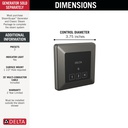 Delta 5CN-220T-KS-PR Steamscape Transitional Exterior Control Black Stainless