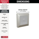 Delta 5CN-220T-SS-PR Steamscape Transitional Exterior Control Stainless