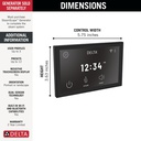 Delta 5CN-550L-BL Showersense Linear Square Digital Interface Matte Black