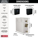 Delta 5P-EST06-BL Simplesteam Kit 6Kw0V