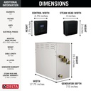 Delta 5P-EST12-BL Simplesteam Kit 12Kw40V