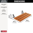 Delta 5SE-SBS-6-PR Tilt-Up Shower Seatc Chrome