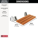 Delta 5SE-SBS-6-SS-PR Tilt-Up Shower Seat Stainless