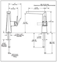 Delta 643-PR-DST Mid-Height Single Handle Faucet