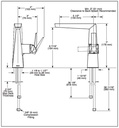 Delta 643-SS-PR-DST Mid-Height Single Handle Faucet