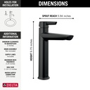 Delta 671-BL-DST Single Handle Mid-Height Bathroom Faucet