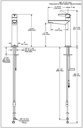 Delta 671-BL-DST Single Handle Mid-Height Bathroom Faucet