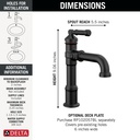 Delta 684-BL-DST Single Handle Bathroom Faucet