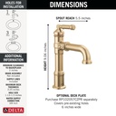 Delta 684-CZ-PR-DST Single Handle Bathroom Faucet