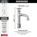Delta 687-PR-DST Single Handle Bathroom Faucet
