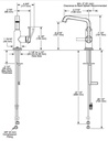 Delta 689-BL-DST Tetra Single Handle Mid-Height Vessel Bathroom