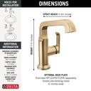 Delta 689-CZ-PR-DST Tetra Single Handle Mid-Height Vessel Bathroom