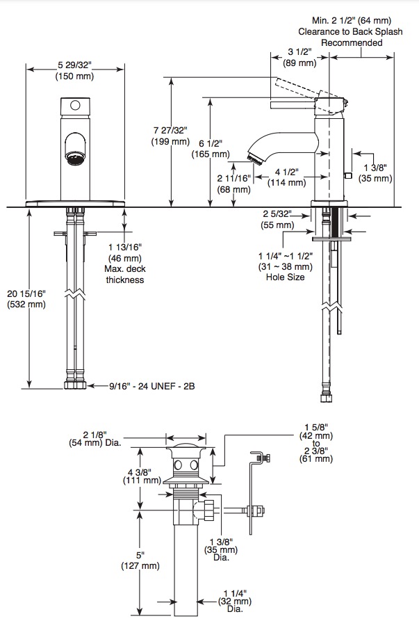 Delta 692LF Tommy Solid Handle Lavatory Faucet 