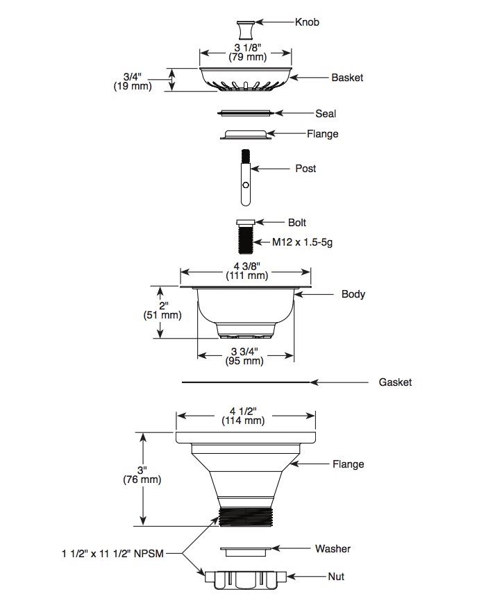 Delta 72010-KS Kitchen Sink Flange And Strainer 