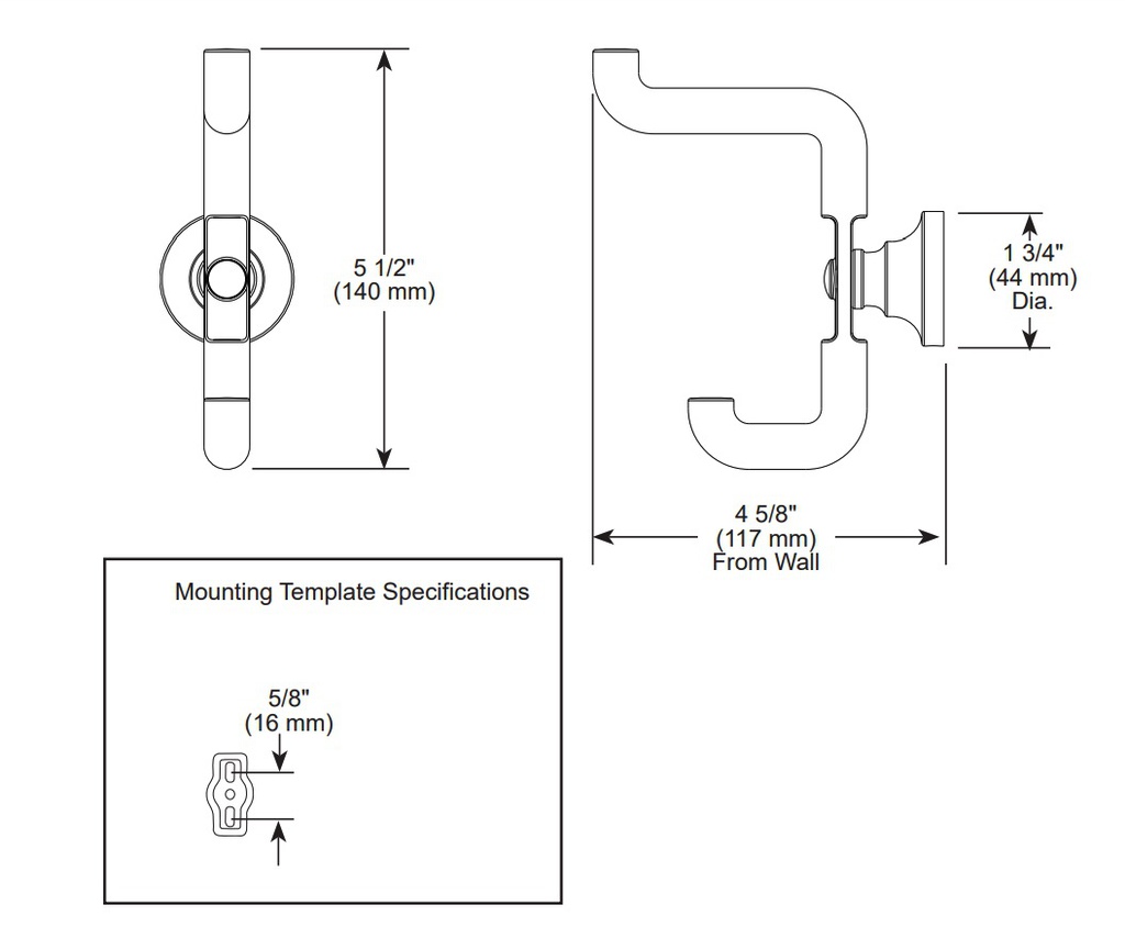 Delta 73535-BL Saylor Double Robe Hook