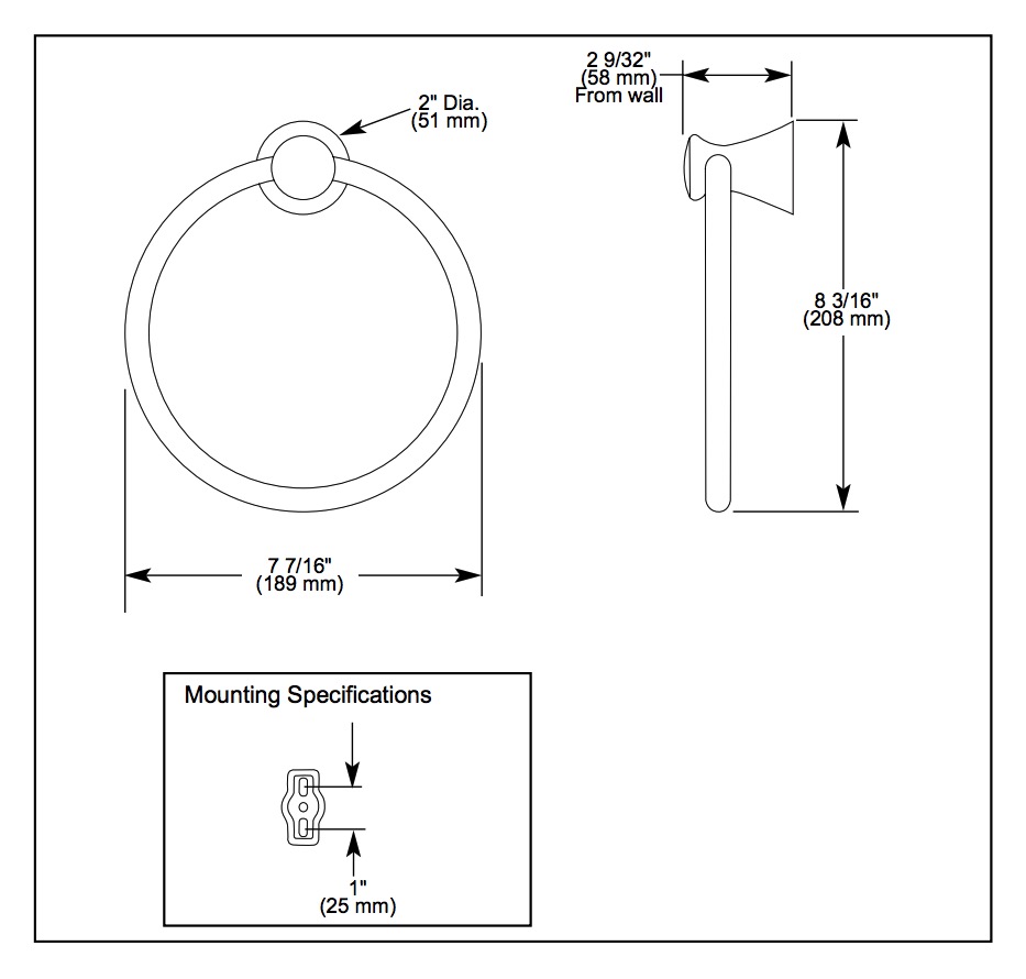Delta 73846 Lahara Towel Ring 