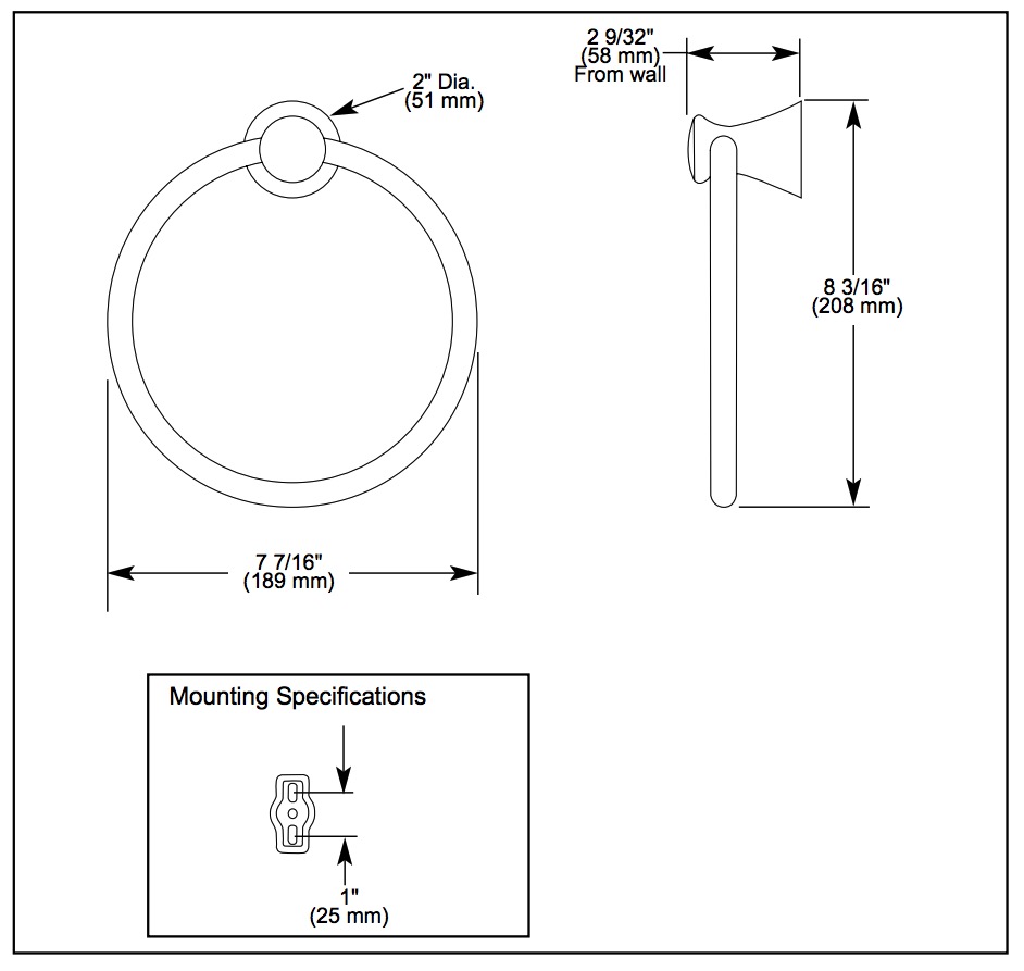 Delta 73846-SS Lahara Towel Ring 