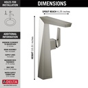 Delta 743-SS-PR-DST Vessel Single Handle Faucet