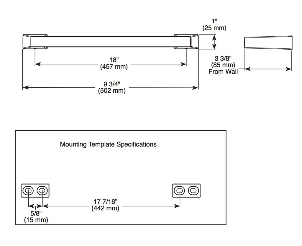 Delta 74318 Trillian 18" Towel Bar 