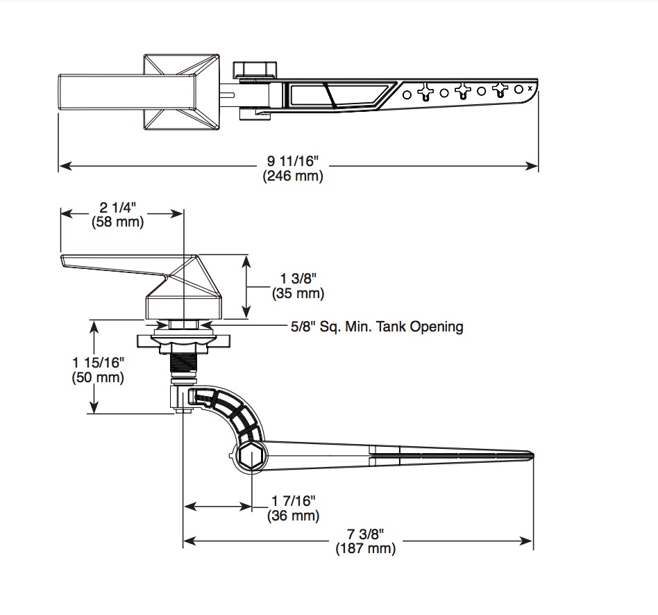 Delta 74360 Trillian Tank Lever 