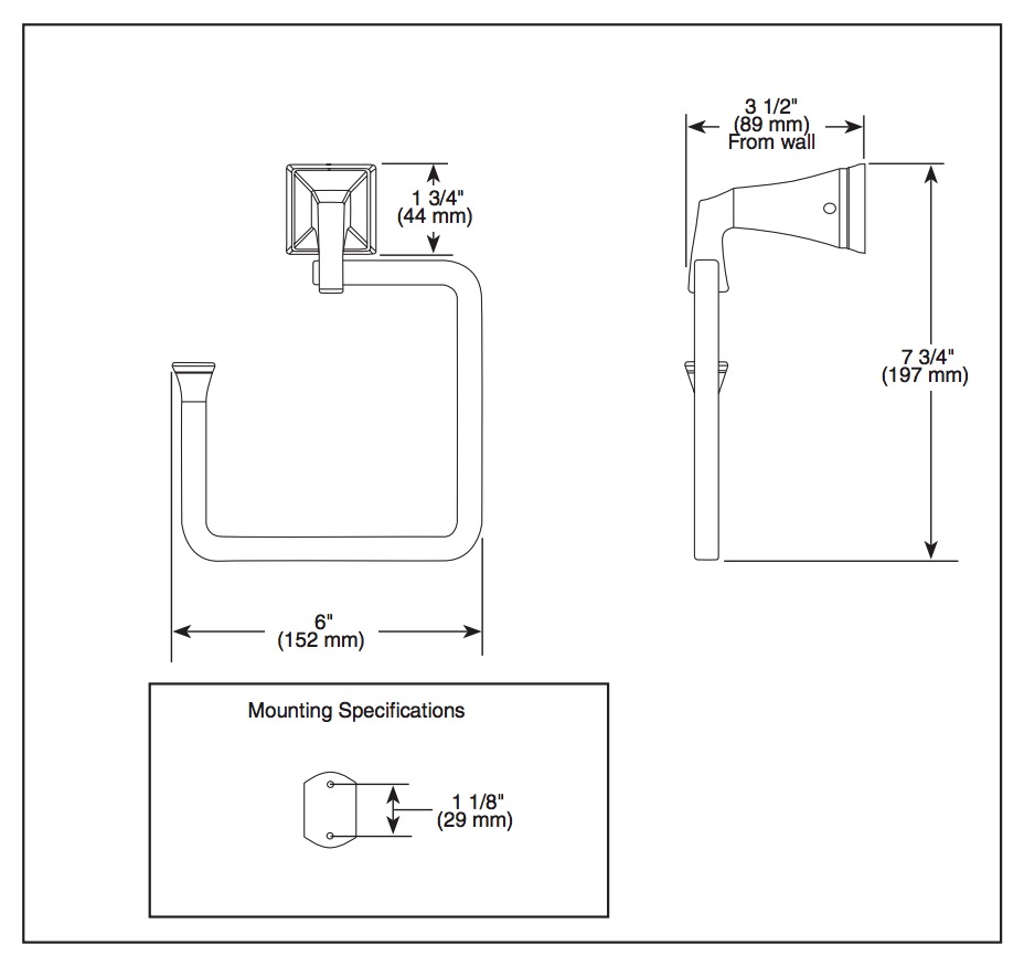 Delta 75146 Dryden Towel Ring 
