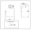 Delta 75146-CZ Dryden Towel Ring 
