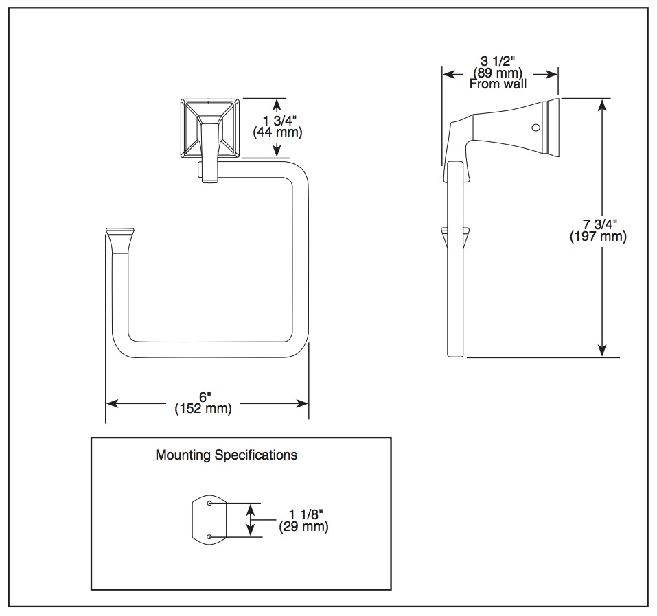 Delta 75146-SS Dryden Towel Ring 