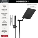 Delta 75527-BL Shhs 1.75 Gpm W/ Adjustable Arm 5S