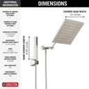 Delta 75527-SN Shhs 1.75 Gpm W/ Adjustable Arm 5S