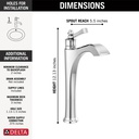 Delta 756-DST Dorval Single Hole Bathroom Faucet 1L