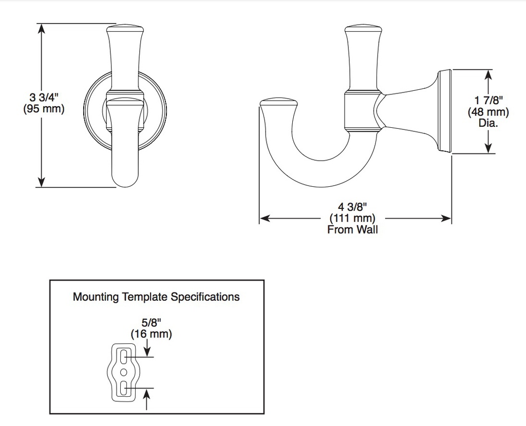 Delta 75635-BL Dorval Robe Hook 