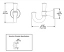 Delta 75635-BL Dorval Robe Hook 