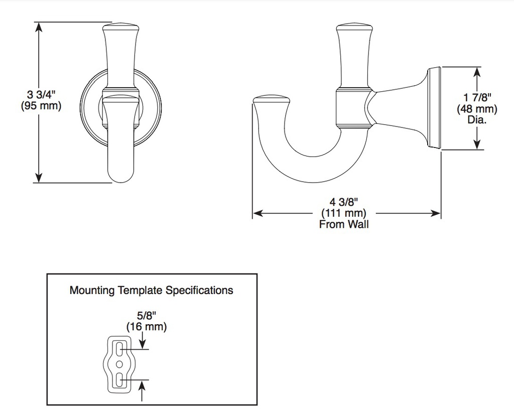 Delta 75635-CZ Dorval Robe Hook 