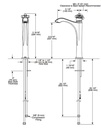 Delta 757-BL-DST Dorval Single Hole Bathroom Faucet 1C