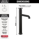 Delta 758-BL-DST Trinsic Vessel Bathroom