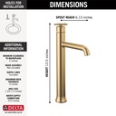 Delta 758-CZ-DST Trinsic Vessel Bathroom
