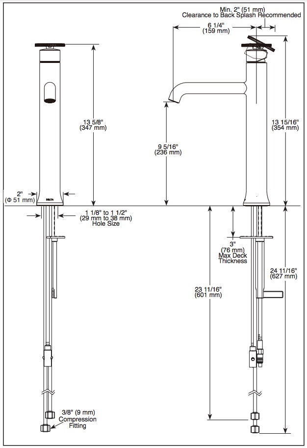 Delta 758-DST Trinsic Vessel Bathroom