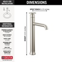 Delta 758-SS-DST Trinsic Vessel Bathroom