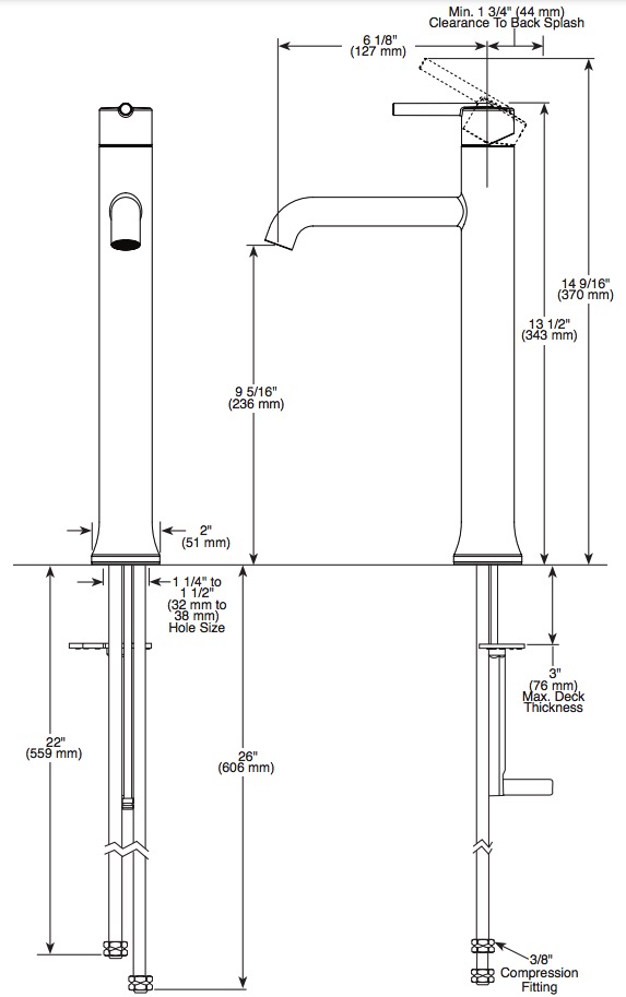 Delta 759-CZ-DST Trinsic Vessel Riser 