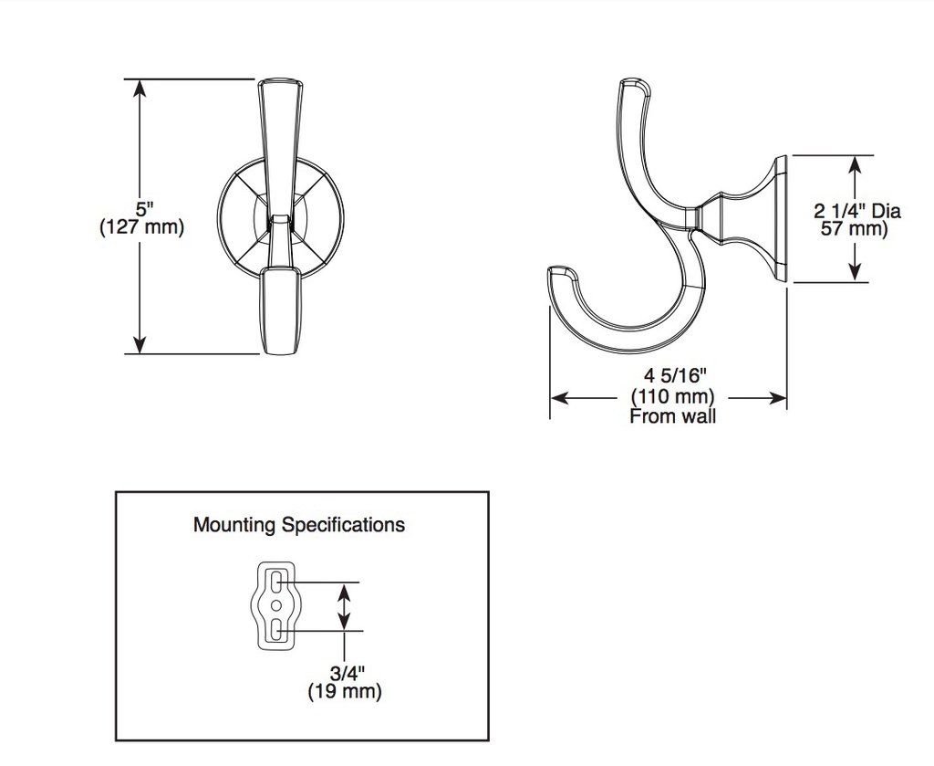 Delta 76435 Ashlyn Robe Hook 