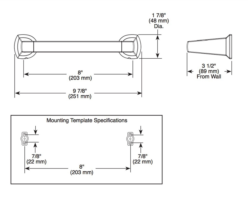 Delta 77208-BL 8" Towel Bar